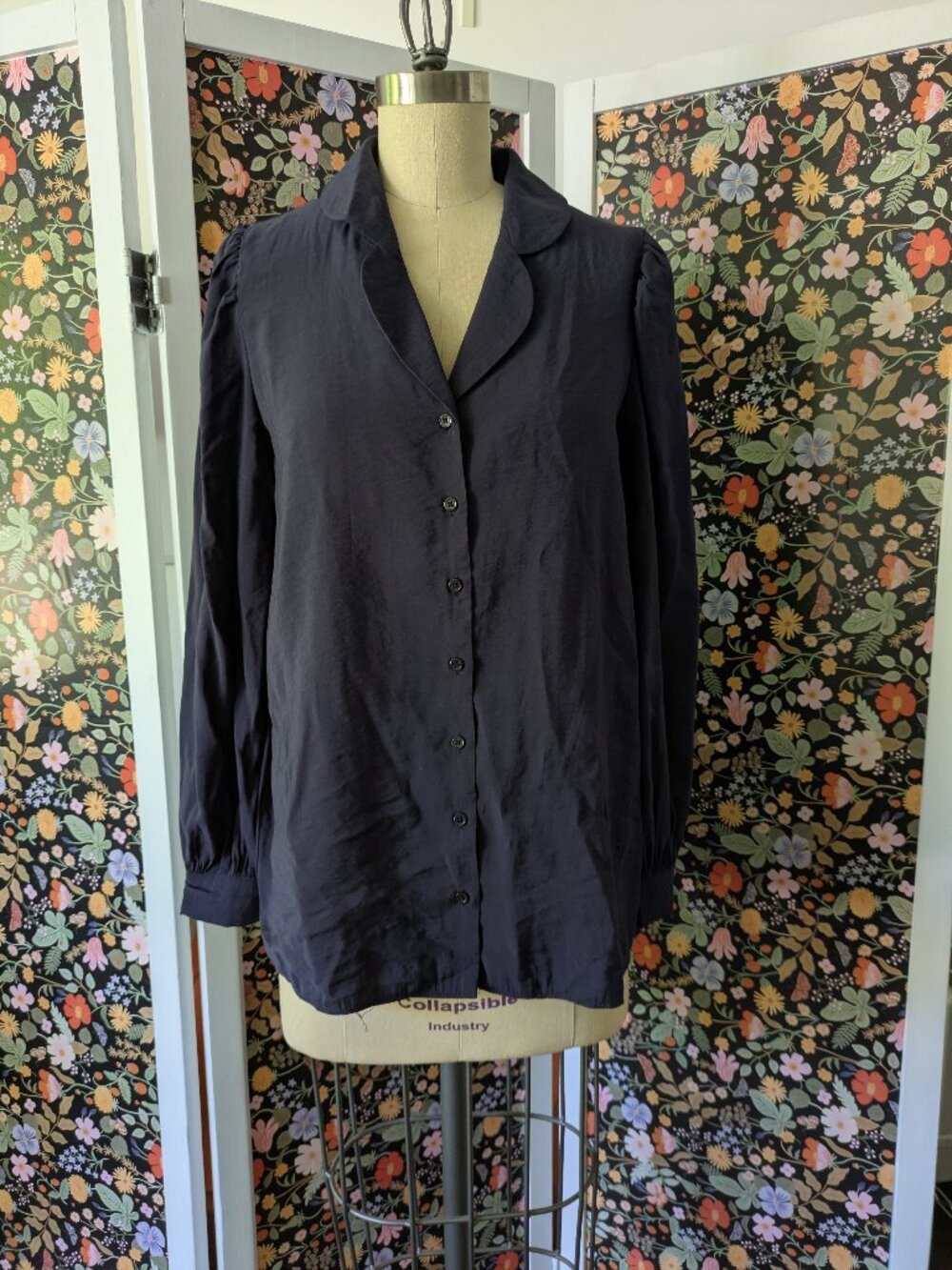 English Factory Navy Blouse, Size M